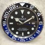 Copy Rolex GMT Master II Black & Blue Bezel Wall Clock - Low Price